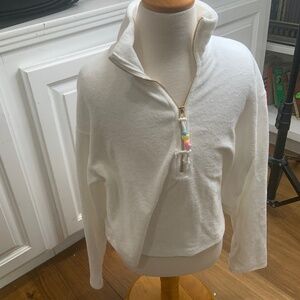 Stoney Clover Lane x Target White Toweling Zippered Top